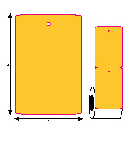 Product#6080 / orange Tag Size: 4″ x 6″