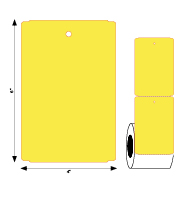 Product#6080 / yellow Tag Size: 4″ x 6″
