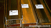 Rusty Surface Label Withstands Rough Handling